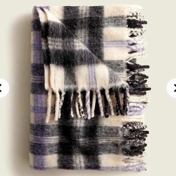 J. Crew Other - J. Crew Wool Blend Blanket in Plaid, NWT, Cozy and Warm, RARE!!